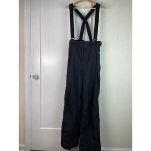 Columbia Vertex Men's XL Black Nylon Lined Snowboarding Ski Bibs